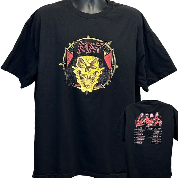 Slayer 2019 Final Tour T Shirt Mens 2XL Concert Wehrmacht Demon Skull Black - Picture 1 of 4